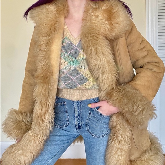 SOLD 70’s Penny Lane Suede Shearling Coat - Picture 7 of 15